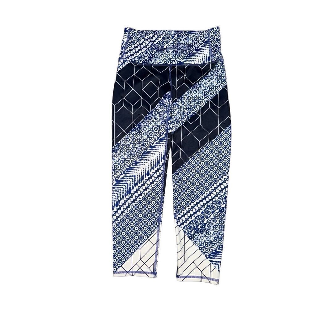 Athleta Women's Indigo Geo Print Capri Leggings Size XXS